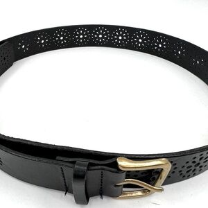 J.Crew perfored floral women’s belt square buckle